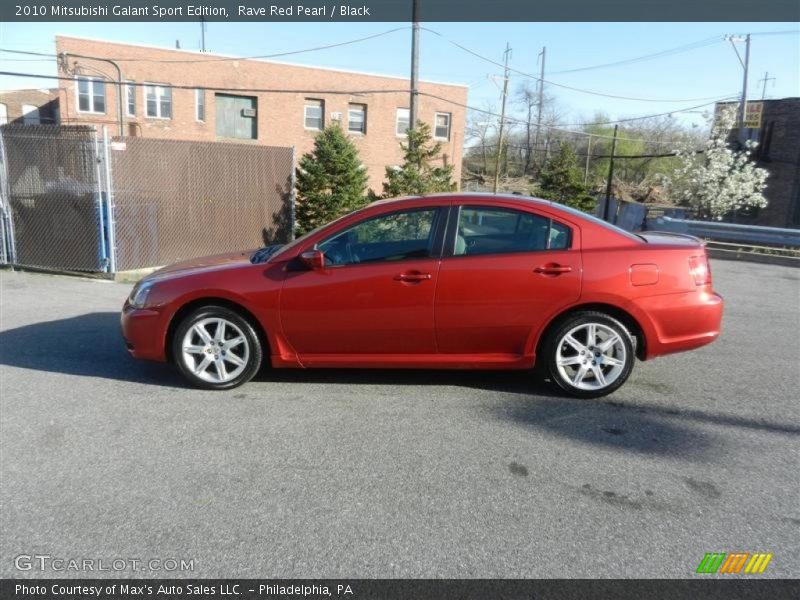 Rave Red Pearl / Black 2010 Mitsubishi Galant Sport Edition