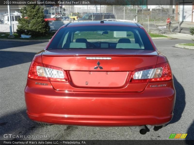 Rave Red Pearl / Black 2010 Mitsubishi Galant Sport Edition