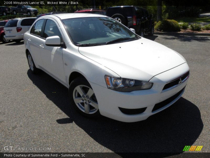 Wicked White / Black 2008 Mitsubishi Lancer ES