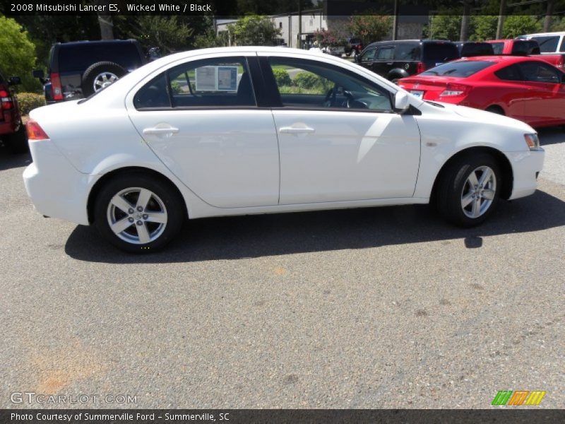 Wicked White / Black 2008 Mitsubishi Lancer ES