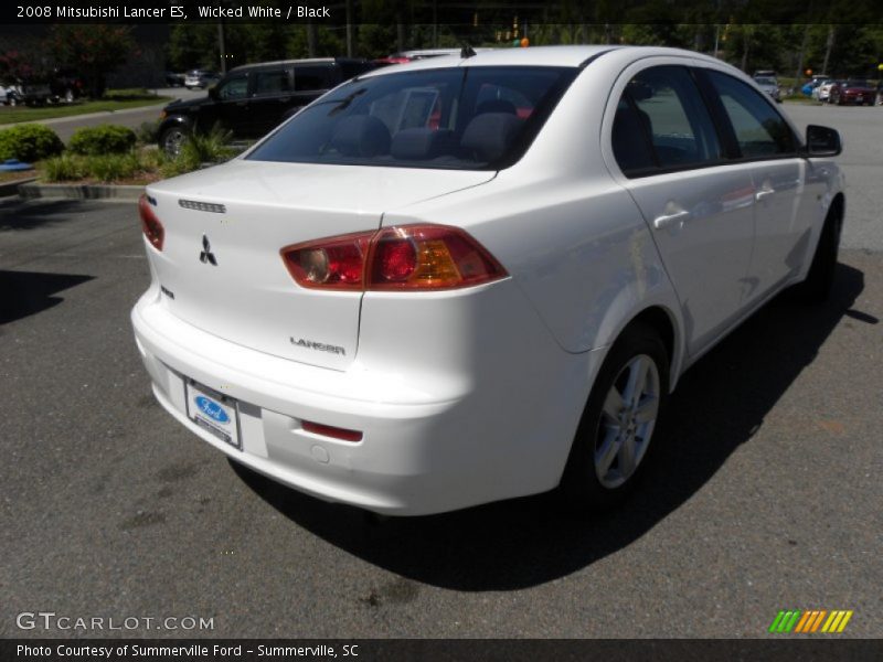 Wicked White / Black 2008 Mitsubishi Lancer ES