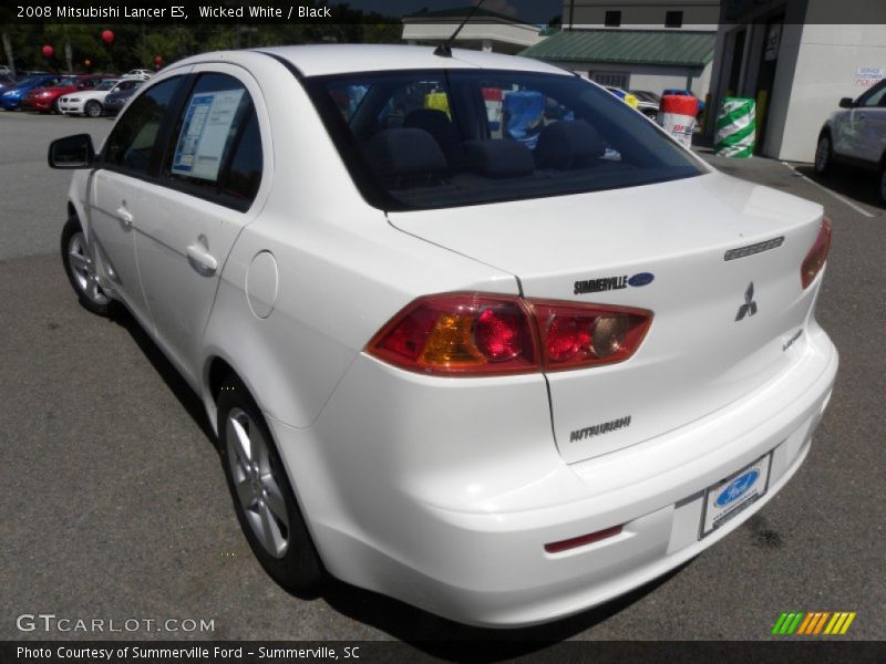 Wicked White / Black 2008 Mitsubishi Lancer ES