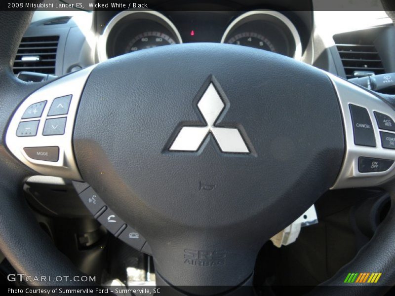 Wicked White / Black 2008 Mitsubishi Lancer ES