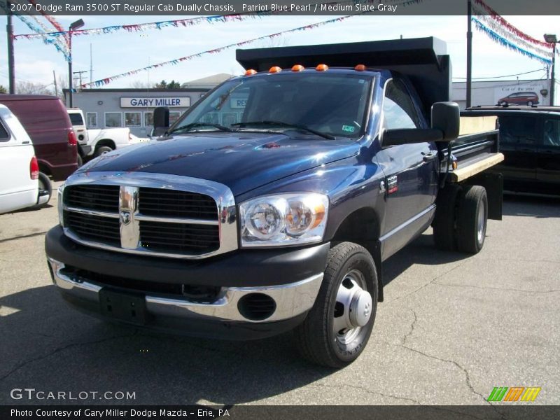 Patriot Blue Pearl / Medium Slate Gray 2007 Dodge Ram 3500 ST Regular Cab Dually Chassis