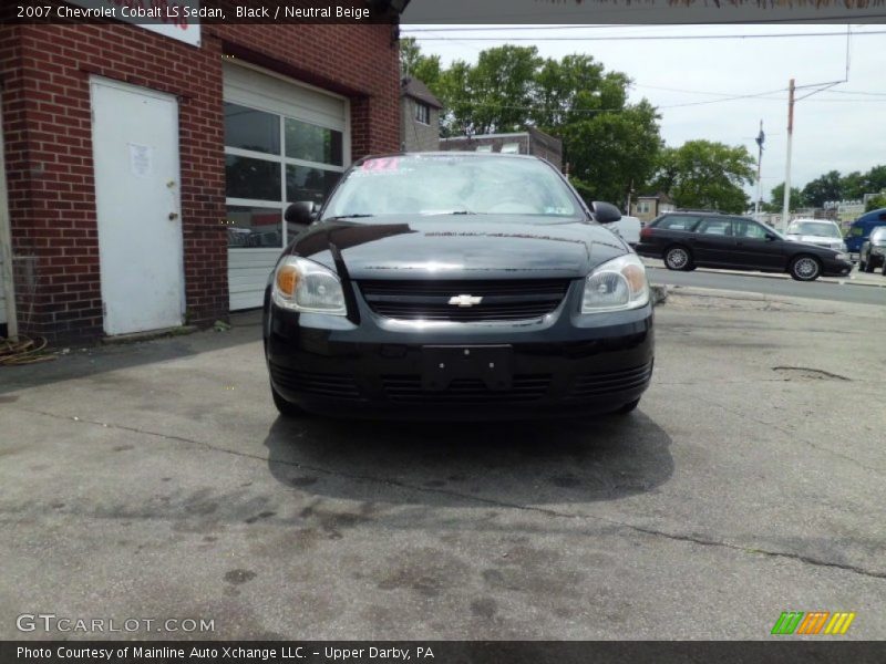 Black / Neutral Beige 2007 Chevrolet Cobalt LS Sedan