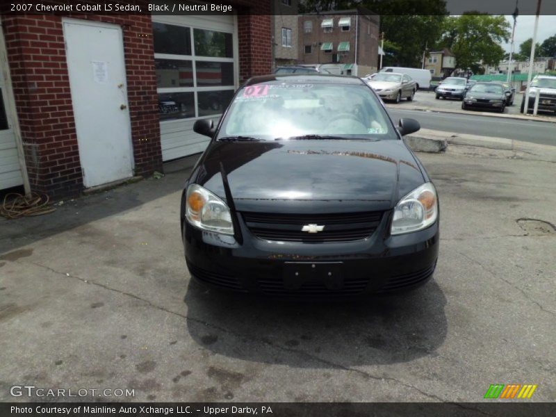 Black / Neutral Beige 2007 Chevrolet Cobalt LS Sedan