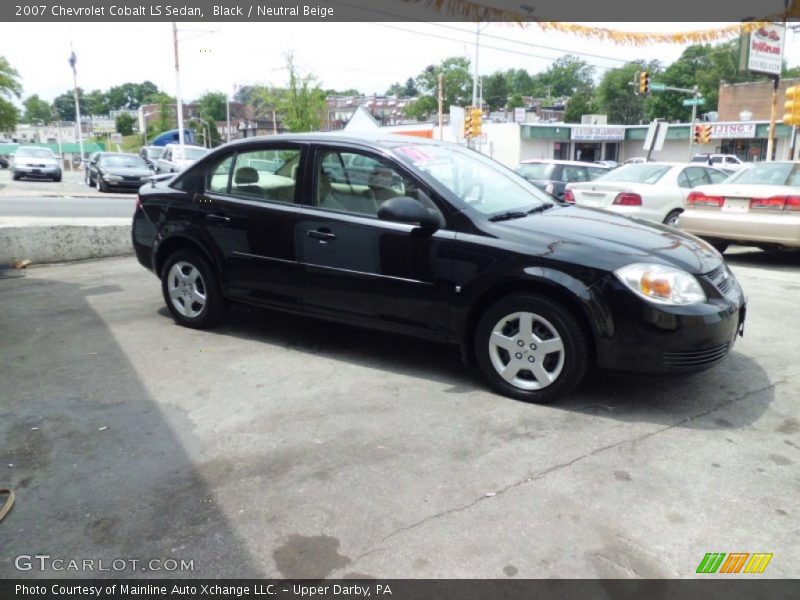 Black / Neutral Beige 2007 Chevrolet Cobalt LS Sedan