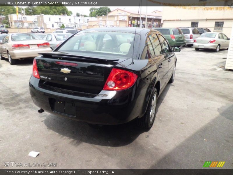 Black / Neutral Beige 2007 Chevrolet Cobalt LS Sedan