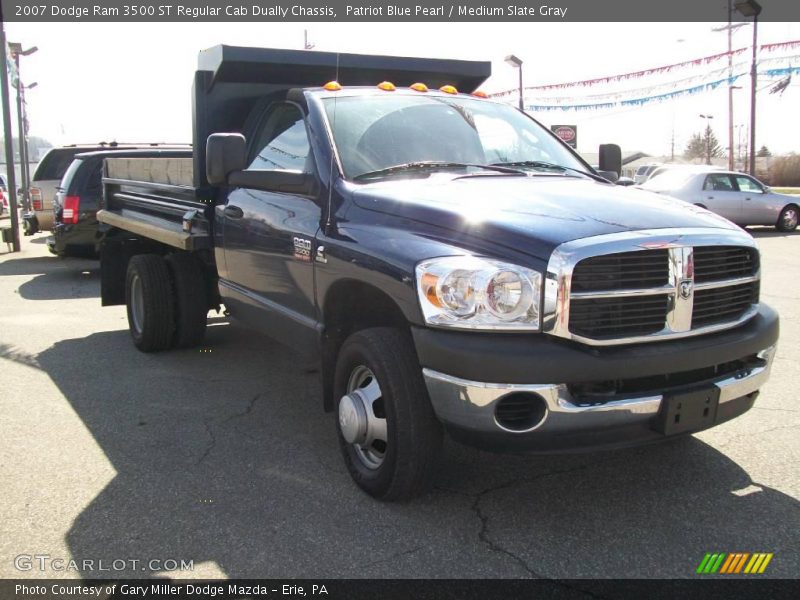 Patriot Blue Pearl / Medium Slate Gray 2007 Dodge Ram 3500 ST Regular Cab Dually Chassis