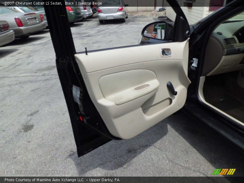 Black / Neutral Beige 2007 Chevrolet Cobalt LS Sedan