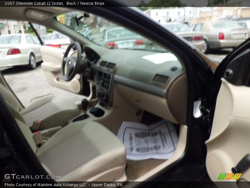 Black / Neutral Beige 2007 Chevrolet Cobalt LS Sedan
