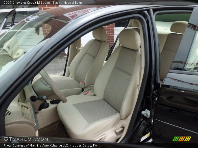 Black / Neutral Beige 2007 Chevrolet Cobalt LS Sedan