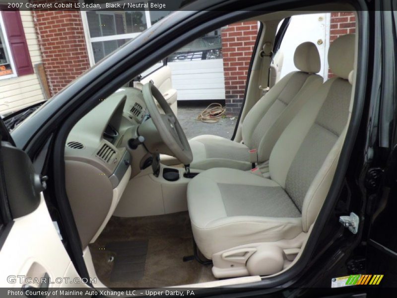 Black / Neutral Beige 2007 Chevrolet Cobalt LS Sedan