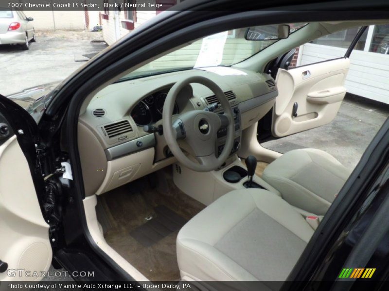 Black / Neutral Beige 2007 Chevrolet Cobalt LS Sedan