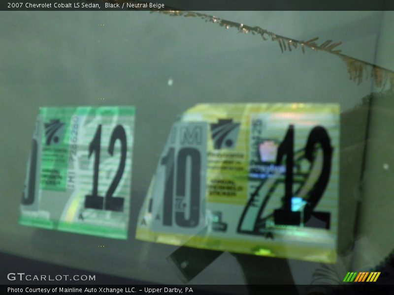 Black / Neutral Beige 2007 Chevrolet Cobalt LS Sedan