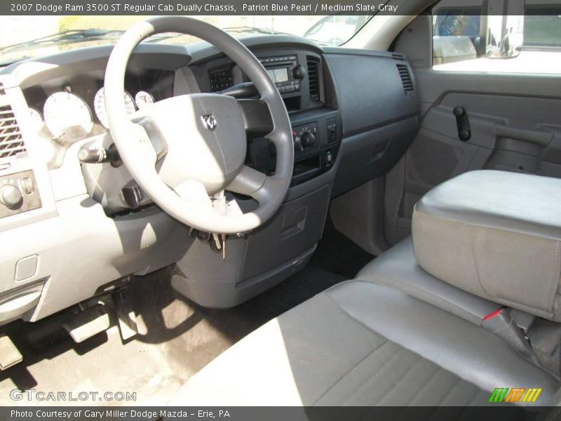 Patriot Blue Pearl / Medium Slate Gray 2007 Dodge Ram 3500 ST Regular Cab Dually Chassis