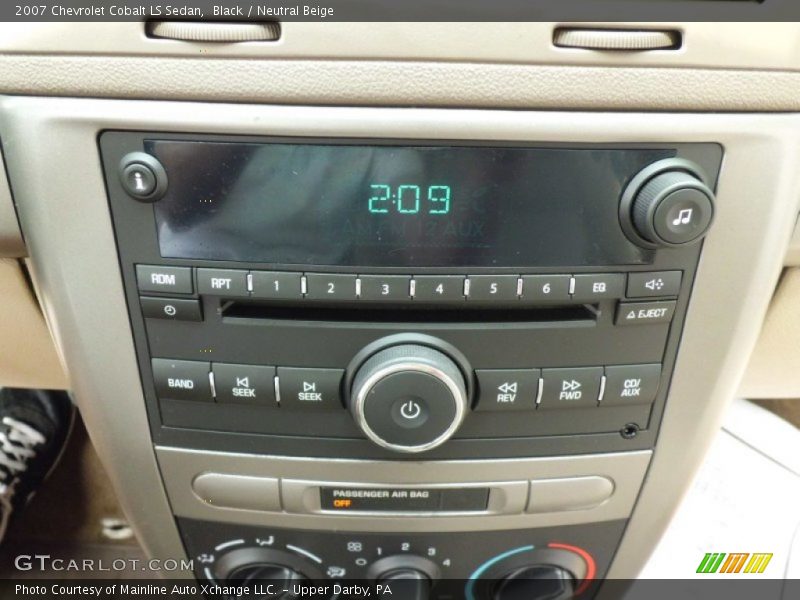 Black / Neutral Beige 2007 Chevrolet Cobalt LS Sedan