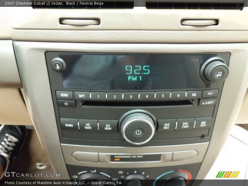 Black / Neutral Beige 2007 Chevrolet Cobalt LS Sedan