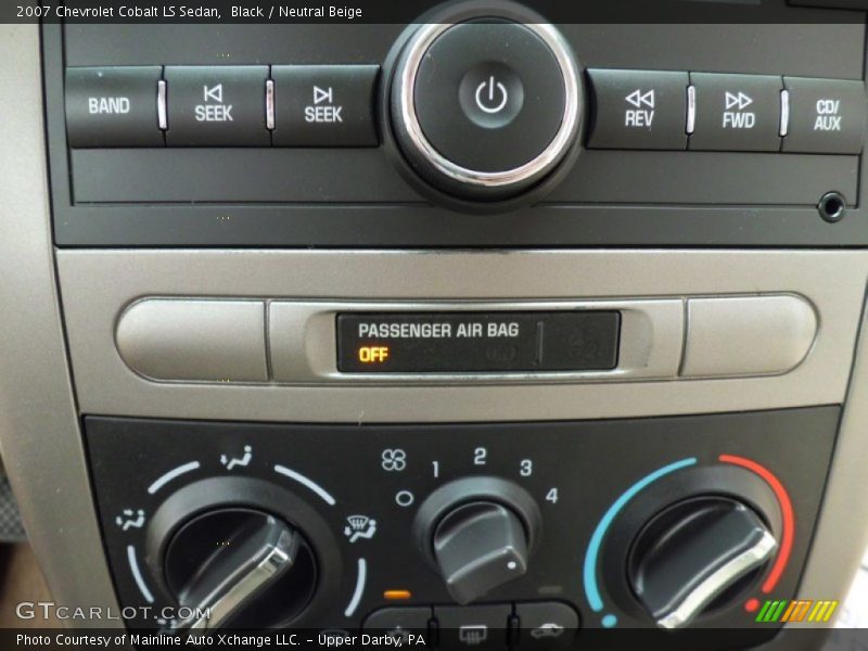Black / Neutral Beige 2007 Chevrolet Cobalt LS Sedan