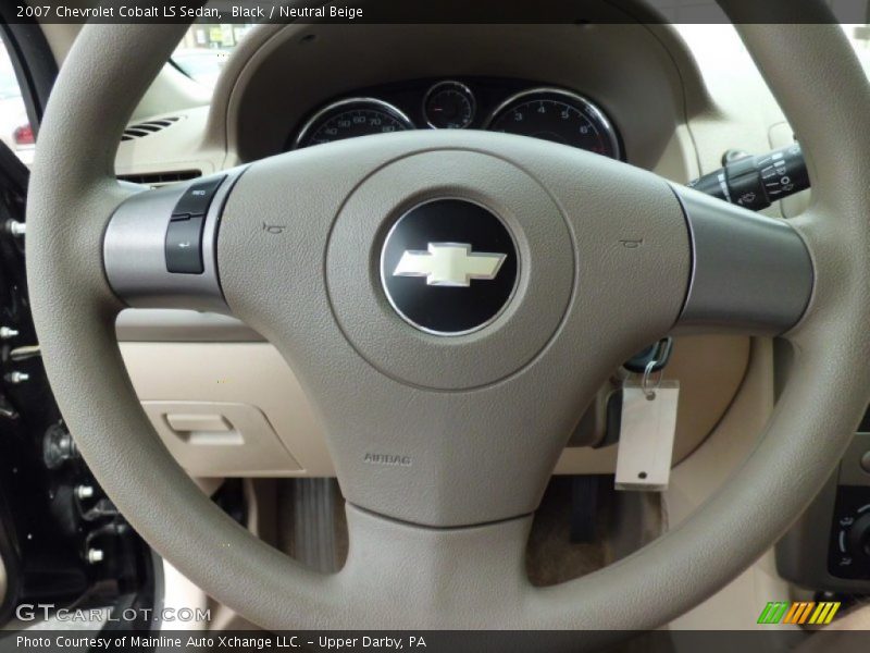 Black / Neutral Beige 2007 Chevrolet Cobalt LS Sedan