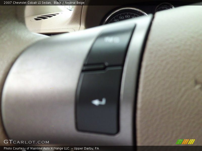 Black / Neutral Beige 2007 Chevrolet Cobalt LS Sedan