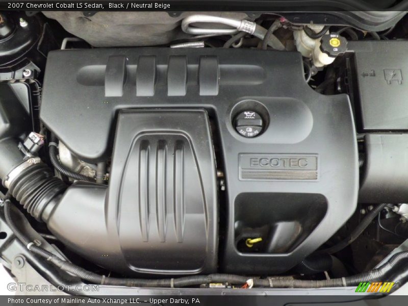 Black / Neutral Beige 2007 Chevrolet Cobalt LS Sedan