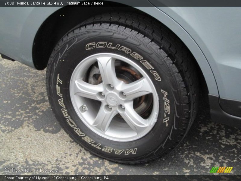 Platinum Sage / Beige 2008 Hyundai Santa Fe GLS 4WD