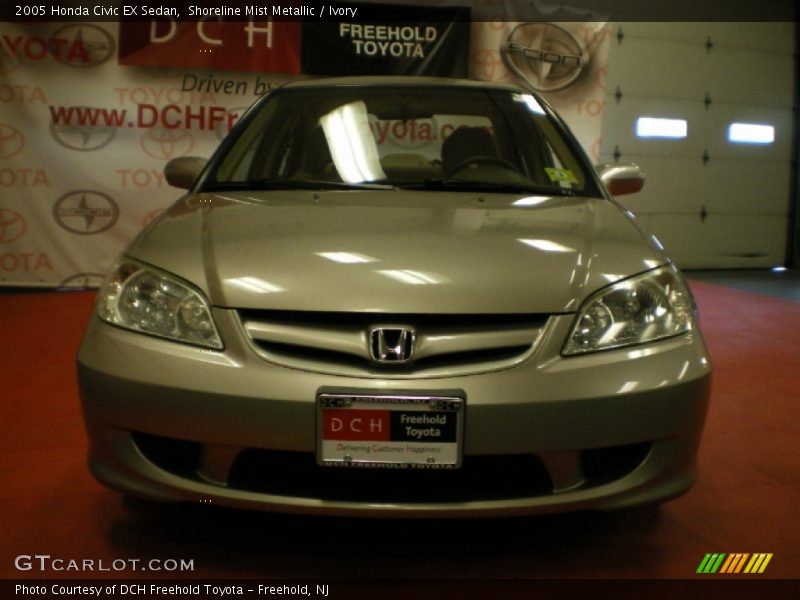 Shoreline Mist Metallic / Ivory 2005 Honda Civic EX Sedan