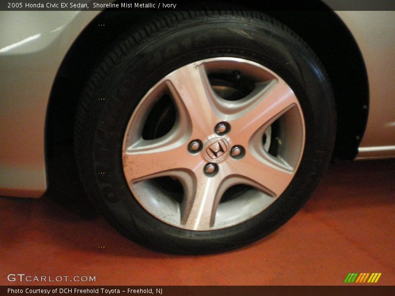 Shoreline Mist Metallic / Ivory 2005 Honda Civic EX Sedan