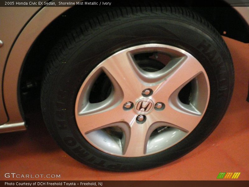 Shoreline Mist Metallic / Ivory 2005 Honda Civic EX Sedan