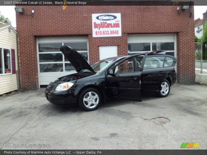 Black / Neutral Beige 2007 Chevrolet Cobalt LS Sedan