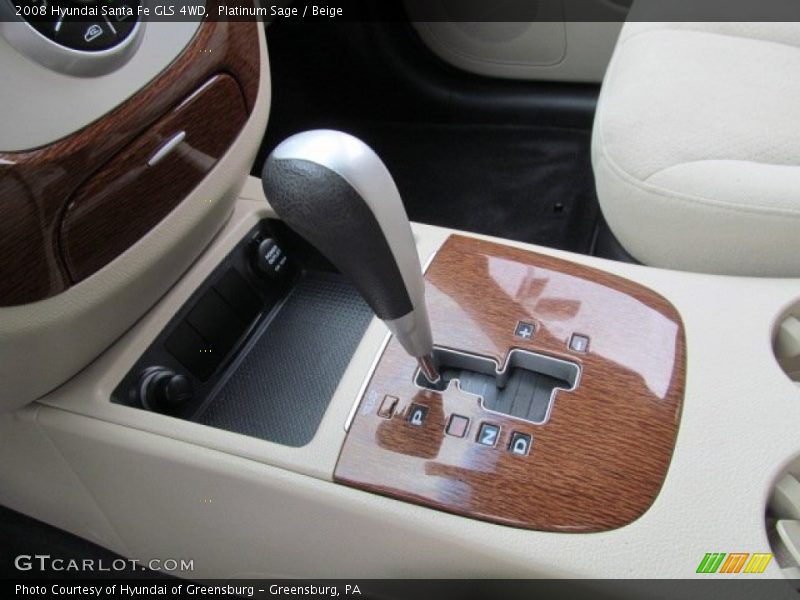 Platinum Sage / Beige 2008 Hyundai Santa Fe GLS 4WD