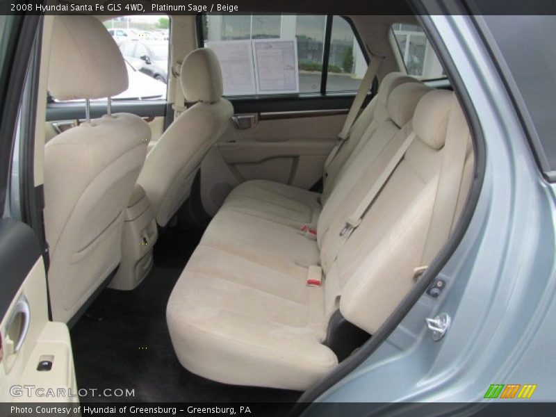 Platinum Sage / Beige 2008 Hyundai Santa Fe GLS 4WD