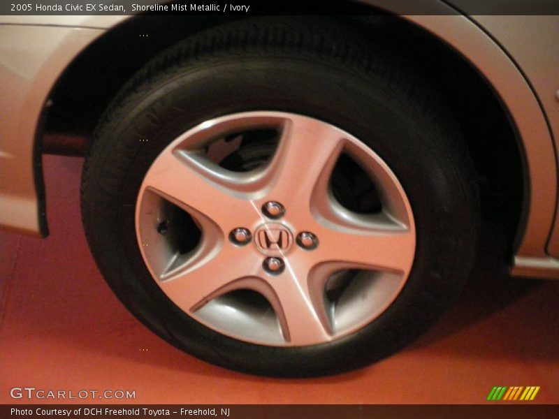Shoreline Mist Metallic / Ivory 2005 Honda Civic EX Sedan