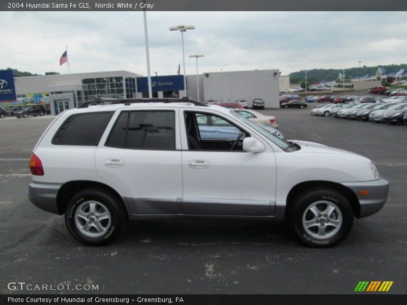 Nordic White / Gray 2004 Hyundai Santa Fe GLS