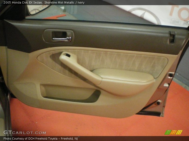 Shoreline Mist Metallic / Ivory 2005 Honda Civic EX Sedan