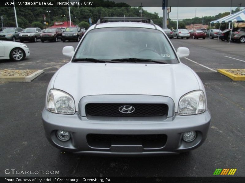 Nordic White / Gray 2004 Hyundai Santa Fe GLS