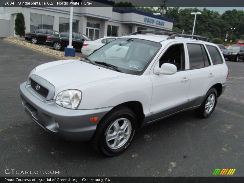 Nordic White / Gray 2004 Hyundai Santa Fe GLS