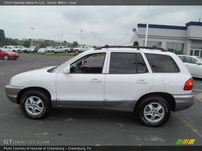 Nordic White / Gray 2004 Hyundai Santa Fe GLS