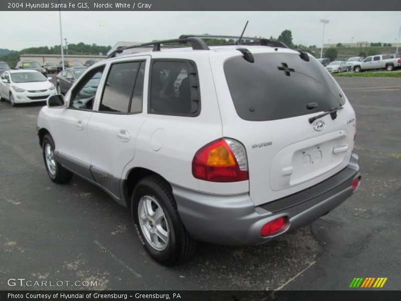 Nordic White / Gray 2004 Hyundai Santa Fe GLS