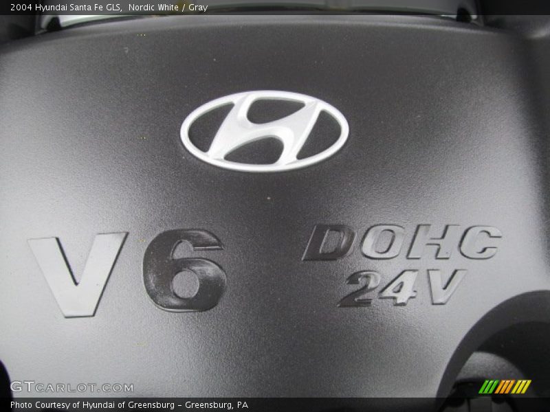 Nordic White / Gray 2004 Hyundai Santa Fe GLS