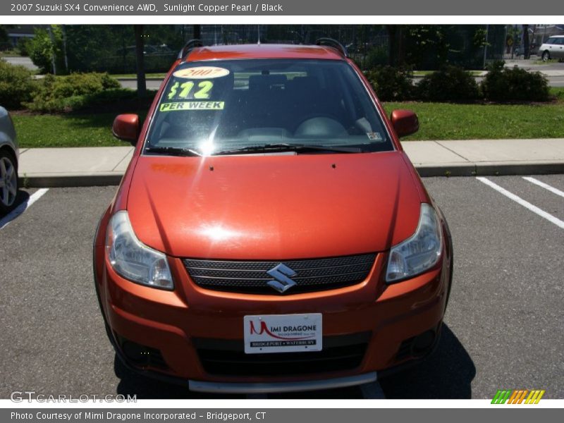 Sunlight Copper Pearl / Black 2007 Suzuki SX4 Convenience AWD