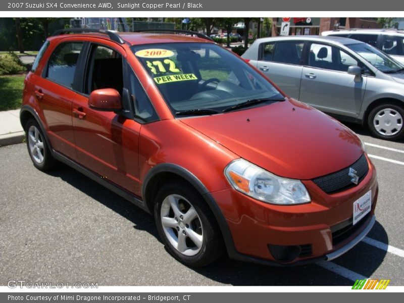 Sunlight Copper Pearl / Black 2007 Suzuki SX4 Convenience AWD