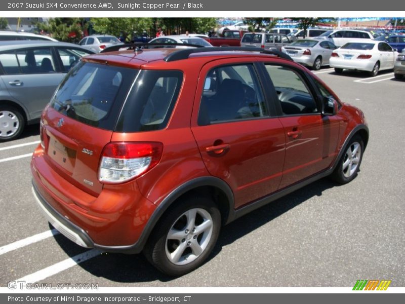 Sunlight Copper Pearl / Black 2007 Suzuki SX4 Convenience AWD