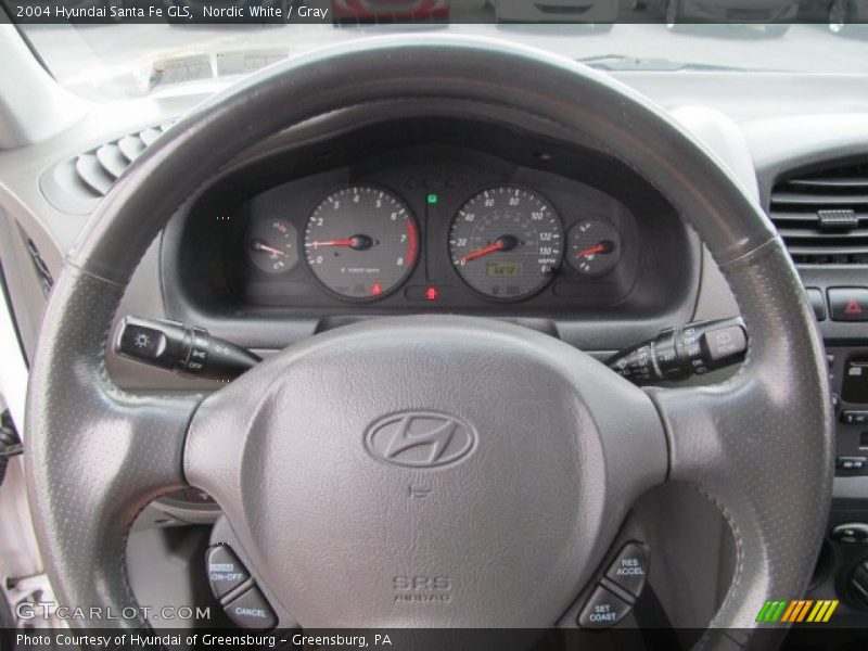 Nordic White / Gray 2004 Hyundai Santa Fe GLS