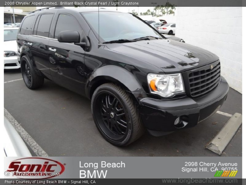 Brilliant Black Crystal Pearl / Light Graystone 2008 Chrysler Aspen Limited