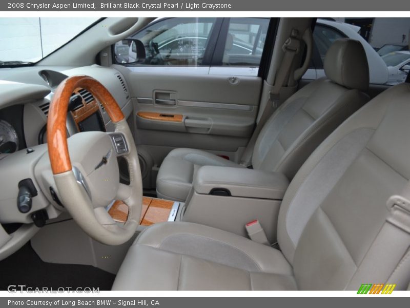 Brilliant Black Crystal Pearl / Light Graystone 2008 Chrysler Aspen Limited