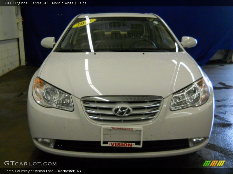 Nordic White / Beige 2010 Hyundai Elantra GLS