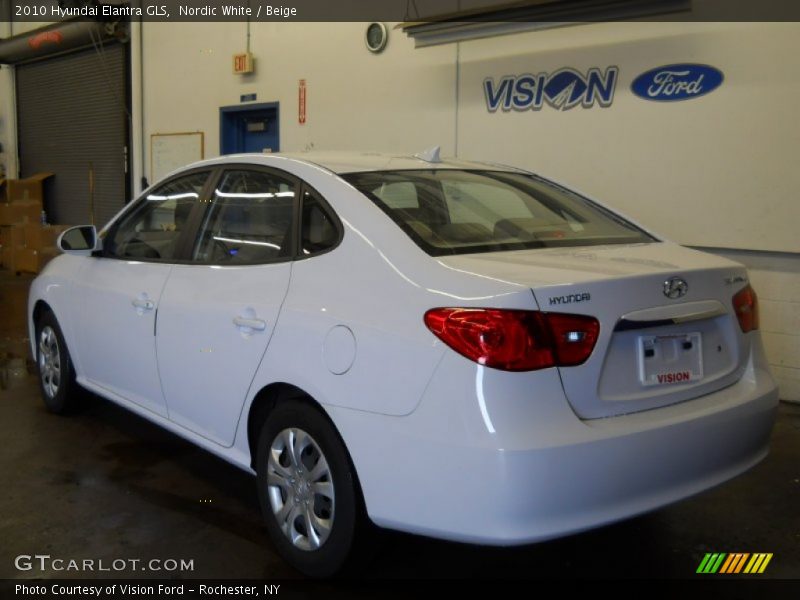 Nordic White / Beige 2010 Hyundai Elantra GLS
