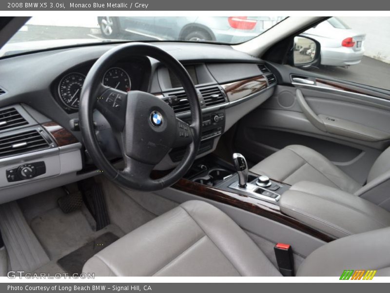 Monaco Blue Metallic / Grey 2008 BMW X5 3.0si